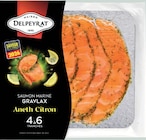 Saumon mariné façon gravlax aneth citron - Maison Delpeyrat - Intermarché Super Saumon mariné façon gravlax aneth citron - Maison Delpeyrat à 4,19 € dans le catalogue Intermarché Super