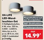 LED-Wandleuchten-Set im Kaufland Prospekt LED-Wandleuchten-Set von X4-LIFE im aktuellen Kaufland Prospekt für 14,99 €