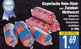 Bayerische Rein-Rind-Mettwurst im EDEKA Prospekt Bayerische Rein-Rind-Mettwurst von im aktuellen EDEKA Prospekt für 1,69 €