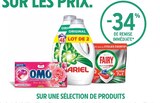 -34% de remise immédiate sur une sélection de produits Omo, Ariel, Fairy - Omo / Ariel / Fairy en promo chez Intermarché Poitiers