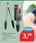 BBQ Edelstahl Grillzange im Angebot bei budni in Berlin BBQ Edelstahl Grillzange Angebote bei budni Berlin für 3,99 €