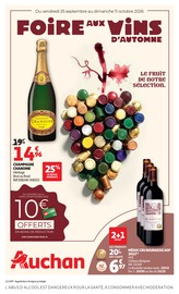 Promos Champagne dans le catalogue "FOIRE AUX VINS D'AUTOMNE" de Auchan Hypermarché Champagne en promo dans le catalogue Auchan Hypermarché à la page 1
