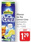 Ice Tea Lemon-Lime Angebote von Pfanner bei E center Bruchsal für 1,29 €