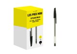 50 Stylos bille noir - pointe conique de 1 mm - Les Prix Mini dans le catalogue Bureau Vallée