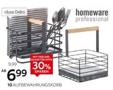 Aufbewahrungskorb „Modern Kitchen“ Angebote von Homeware Professional bei XXXLutz Möbelhäuser Wolfsburg für 6,99 €