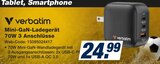 Mini-GaN-Ladegerät 70W 3 Anschlüsse im Angebot bei expert in Hoyerswerda Mini-GaN-Ladegerät 70W 3 Anschlüsse Angebote von Verbatim bei expert Hoyerswerda für 24,99 €