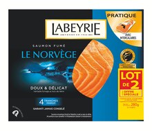 SAUMON FUMÉ LE NORVÈGE - Carrefour Market à Le Havre SAUMON FUMÉ LE NORVÈGE en promo chez Carrefour Market Le Havre à 9,49 €