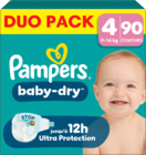 COUCHES PAMPERS BABY DRY - PAMPERS en promo chez Auchan Supermarché Saint-Laurent-du-Var à 19,79 €