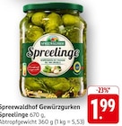 Gewürzgurken Spreelinge bei E center im Salach Prospekt für 1,99 €