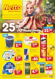 Netto Marken-Discount Prospekt für Bad Salzuflen mit 41 Seiten Netto Marken-Discount Prospekt für Bad Salzuflen: 25% auf Rindersteaks, 41 Seiten, 23.05.2022 - 28.05.2022