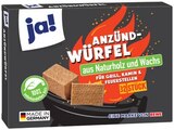 Anzündwürfel 32 Stück, Anzündwürfel 64 Stück oder Flüssiganzünder 1 Angebote von ja! bei REWE Wolfsburg für 0,95 €