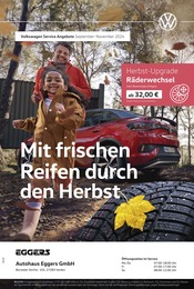 Aktueller Volkswagen Werkstatt & Auto Prospekt in Verden und Umgebung, "Mit frischen Reifen durch den Herbst" mit 1 Seite, 01.09.2024 - 30.11.2024