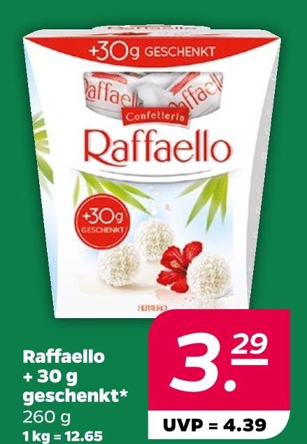 Raffaello + 30 g geschenkt