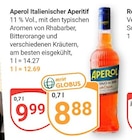 Italienischer Aperitif im Angebot bei GLOBUS in Krefeld Italienischer Aperitif Angebote von Aperol bei GLOBUS Krefeld für 8,88 €