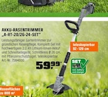 AKKU-RASENTRIMMER „A-RT-20/26-24-SET“ für 59,99 € bei OBI im Angebot AKKU-RASENTRIMMER „A-RT-20/26-24-SET“ im aktuellen OBI Prospekt