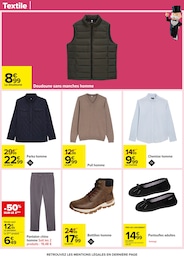 Prix et réduction Chemise Homme dans le prospectus Carrefour en cours Offre Chemise Homme dans le catalogue Carrefour du moment à la page 76