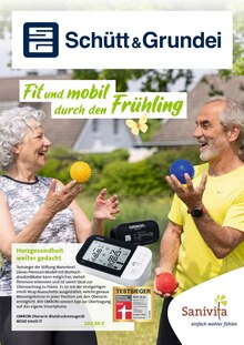 Blutdruckmessgerät im Schütt & Grundei Sanitätshaus und Orthopädietechnik GmbH Prospekt "Fit und mobil durch den Frühling" mit 6 Seiten (Lübeck)