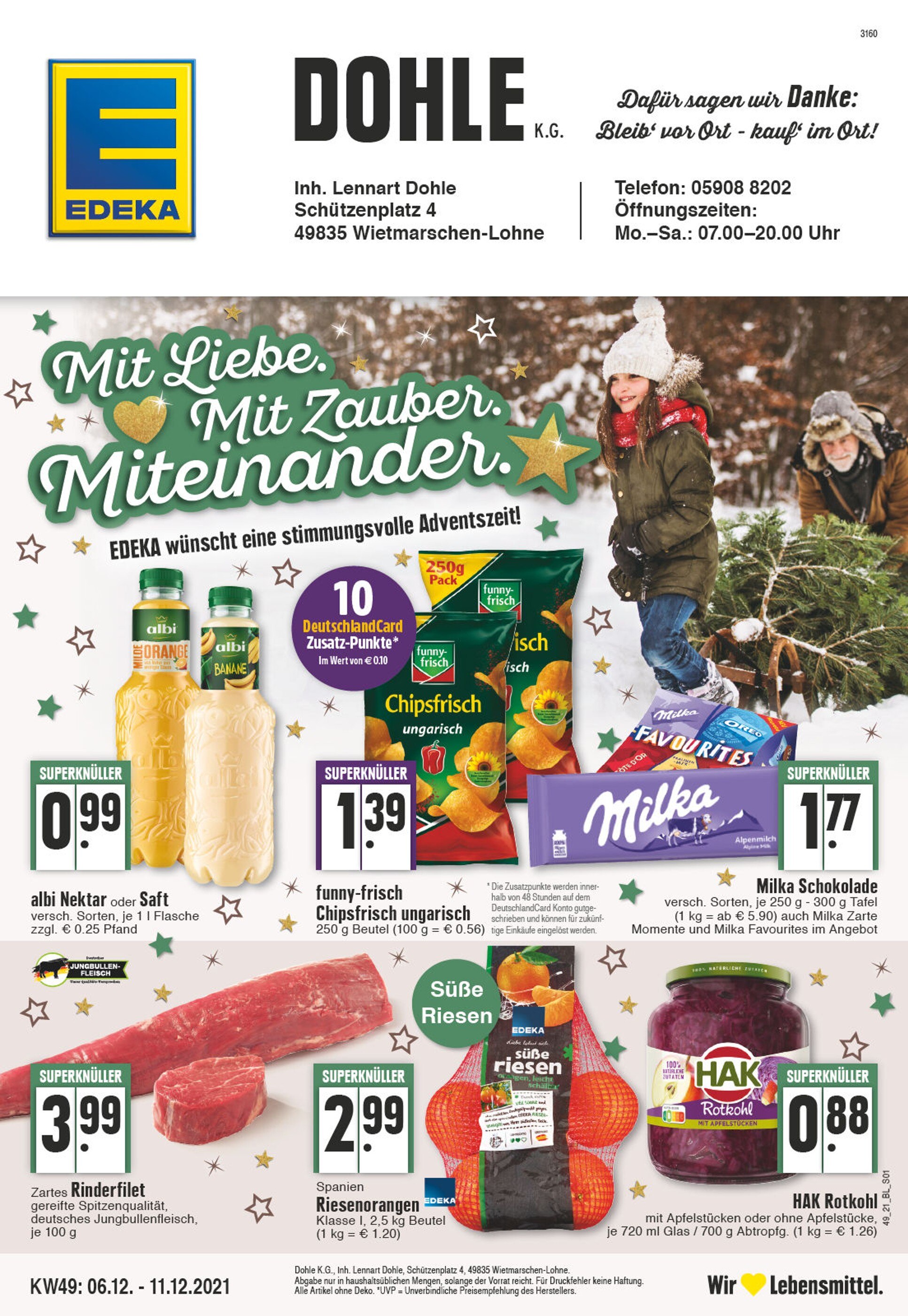 EDEKA Prospekt für Nordhorn mit 32 Seiten EDEKA Prospekt für Nordhorn: "Aktuelle Angebote", 32 Seiten, 06.12.2021 - 11.12.2021