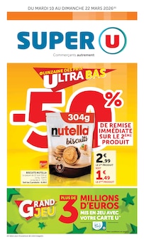 Catalogue Super U de la semaine 12, "Super U", page 1, 10/03/2026 - 22/03/2026 Prospectus Super U en cours, "Super U", page 1 sur 36