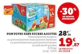 Pom'potes sans sucres ajoutés en promo chez Super U Pom'potes sans sucres ajoutés dans le catalogue Super U