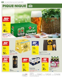 Prix et réduction Heineken dans le prospectus Carrefour en cours Offre Heineken dans le catalogue Carrefour du moment à la page 18