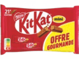 21 Mini-Barres Chocolatées KitKat - Nestlé à 1,92 € dans le catalogue Supeco