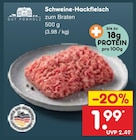 Schweine-Hackfleisch von GUT PONHOLZ für 1,99 € bei Netto Marken-Discount im Angebot Schweine-Hackfleisch von GUT PONHOLZ im aktuellen Netto Marken-Discount Prospekt