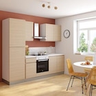 Castorama - Cuisine complète All in Carla imitation chêne L. 255 cm avec électroménager : offre du catalogue Promo Cuisine complète All in Carla imitation chêne L. 255 cm avec électroménager à 1 449,00 € dans le catalogue Castorama ""