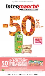 Prospectus Intermarché Express à Corbas, "-50% DE REMISE IMMÉDIATE SUR LE 2ÈME", 20 pages, 13/11/2025 - 23/11/2025