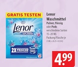 Aktuelle Lenor Angebote bei famila Nordost in Lübeck Aktuelles Waschmittel Pulver, flüssig oder Pods Angebot bei famila Nordost in Lübeck ab 4,99 €