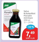 Kräuterblut Floradix mit Eisen Angebote von Salus bei budni Hamburg für 7,49 €