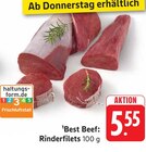 Best Beef Rinderfilets Angebote bei E center Filderstadt für 5,55 €