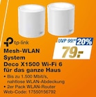 Mesh-WLAN System Deco X1500 Wi-Fi 6 für das ganze Haus im Angebot bei expert in Chemnitz Mesh-WLAN System Deco X1500 Wi-Fi 6 für das ganze Haus Angebote von tp-link bei expert Chemnitz für 79,00 €