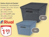 Rattan-Korb mit Deckel im Angebot bei GLOBUS in Krefeld Rattan-Korb mit Deckel Angebote von Rival bei GLOBUS Krefeld für 1,99 €
