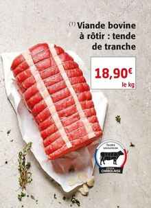 Viande bovine à rôtir : tende de tranche - Colruyt à Nancy Viande bovine à rôtir : tende de tranche en promo chez Colruyt Nancy à 18,90 €