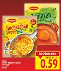 Buchstaben Suppe von Maggi im aktuellen E center Prospekt