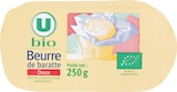 Promo BEURRE DE BARATTE U BIO à 2,20 € dans le catalogue U Express à Saint-Jean-de-la-Croix