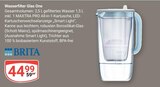 Wasserfilter Glas One Angebote von BRITA bei GLOBUS Kaarst für 44,99 €