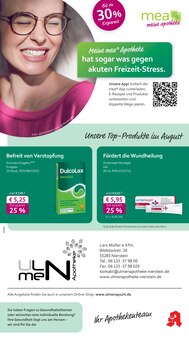 Aktueller mea - meine apotheke Prospekt "Unsere August-Angebote" Seite 1 von 4 Seiten