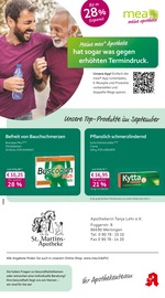 mea - meine apotheke Apotheken Prospekt der aktuellen Woche mit 4 Seiten, gültig von 01.09.2025 bis 30.09.2025, in Asbach-Bäumenheim und Umgebung Aktueller mea - meine apotheke Apotheken Prospekt in Asbach-Bäumenheim und Umgebung, "Unsere September-Angebote" mit 4 Seiten, 01.09.2025 - 30.09.2025