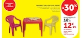 Ensemble table + fauteuil enfant en promo chez Super U Poitiers à 12,99 €