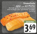 Aktuelles Stremellachs natur oder mit Pfeffer Angebot bei EDEKA in Hagen (Stadt der FernUniversität) ab 3,69 €