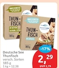 Thunfisch in nativem Olivenöl Extra von Deutsche See für 2,29 € bei budni im Angebot Thunfisch in nativem Olivenöl Extra von Deutsche See im aktuellen budni Prospekt