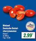 Deutsche Dattelcherrytomaten im Lidl Prospekt Deutsche Dattelcherrytomaten von Bioland im aktuellen Lidl Prospekt für 2,99 €