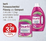Feinwaschmittel Flüssig von burti für 3,29 € bei V-Markt im Angebot Feinwaschmittel Flüssig von burti im aktuellen V-Markt Prospekt