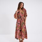Robe longue col en V taille élastiquée multicolore femme - MOSQUITOS en promo chez La Halle Robe longue col en V taille élastiquée multicolore femme - MOSQUITOS dans le catalogue La Halle