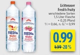 Aktuelle Wasser Angebote bei diska in Chemnitz Aktuelles Fresh'n Fruity Pfirsich Geschmack Angebot bei diska in Chemnitz ab 0,99 €