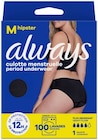 culotte menstruelle - ALWAYS dans le catalogue Lidl