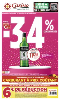 Prospectus Casino Supermarchés de la semaine "Casino supermarché" avec 1 pages, valide du 28/11/2023 au 10/12/2023 pour Boissy-Saint-Léger et alentours