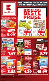 Kaufland Prospekt für Tuttlingen mit 66 Seiten Kaufland Prospekt für Tuttlingen: "Hier bin ich richtig", 66 Seiten, 17.09.2026 - 23.09.2026
